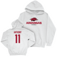 Arkansas Football White Classic Hoodie  - Jordan Anthony