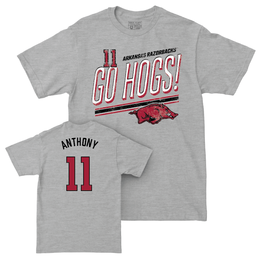 Arkansas Football Sport Grey Hogs Tee  - Jordan Anthony