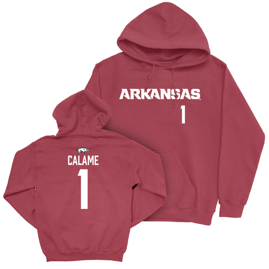 Arkansas Women's Volleyball Cardinal Wordmark Hoodie - Avery Calame Youth Small