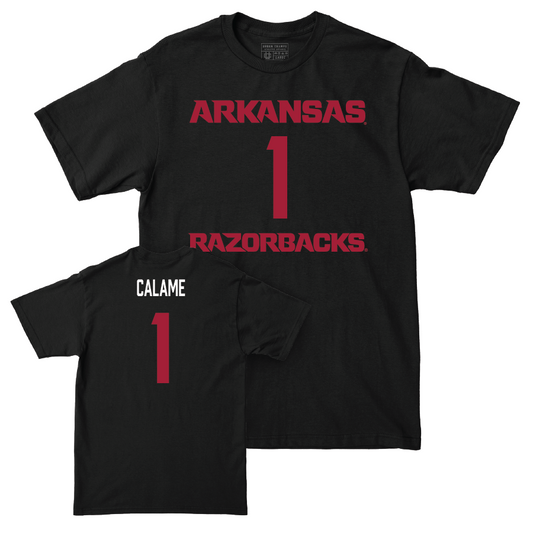 Arkansas Women's Volleyball Black Player Tee - Avery Calame Youth Small