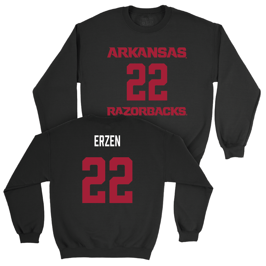 Arkansas Women's Soccer Black Player Crew - Ainsley Erzen Youth Small