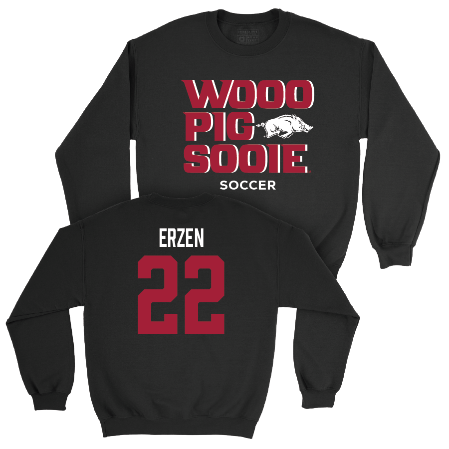 Arkansas Women's Soccer Black Woo Pig Crew - Ainsley Erzen Youth Small