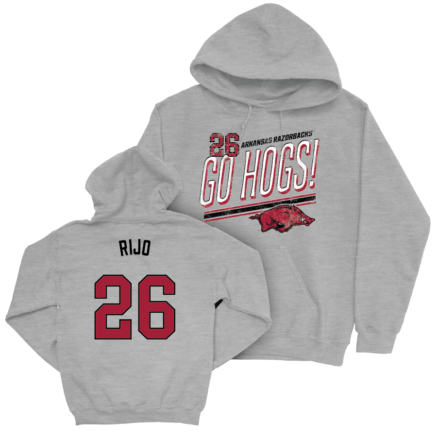 Arkansas Softball Sport Grey Hogs Hoodie - Atalyia Rijo Youth Small