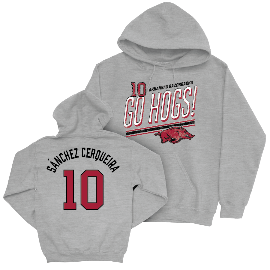 Arkansas Football Sport Grey Hogs Hoodie - Alex Sanford Youth Small