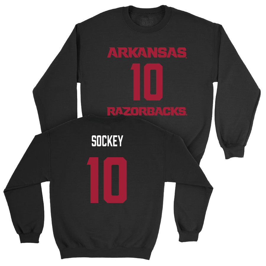 Arkansas Softball Black Player Crew - Ally Sockey Small