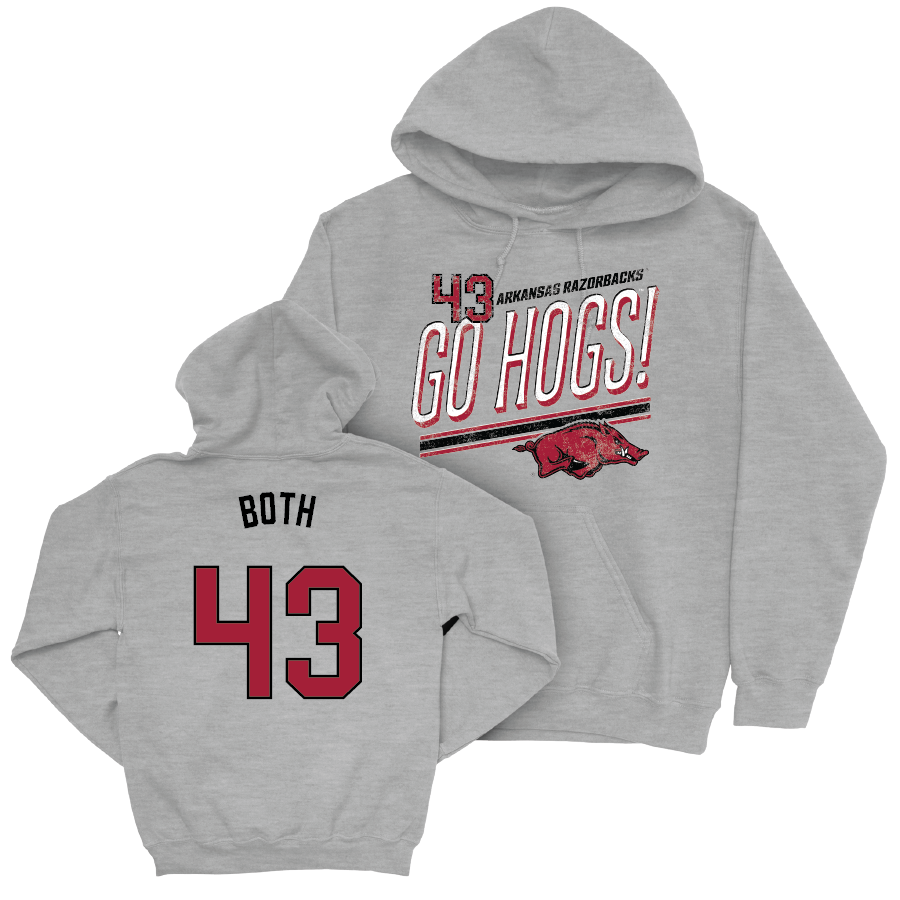 Arkansas Football Sport Grey Hogs Hoodie - Brooks Both Youth Small