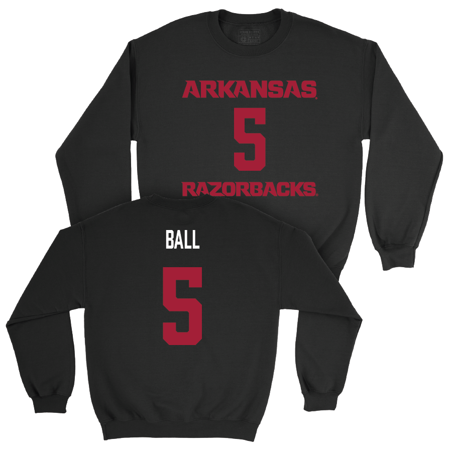 Arkansas Football Black Player Crew - Cameron Ball Youth Small