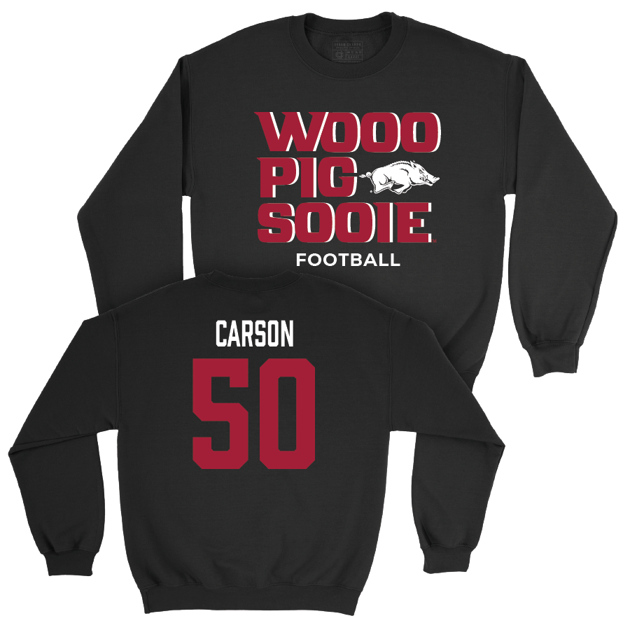 Arkansas Football Black Woo Pig Crew - Cole Carson Youth Small