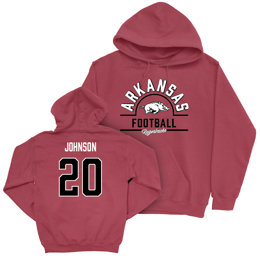 Arkansas Football Cardinal Arch Hoodie - Dominique Johnson Youth Small