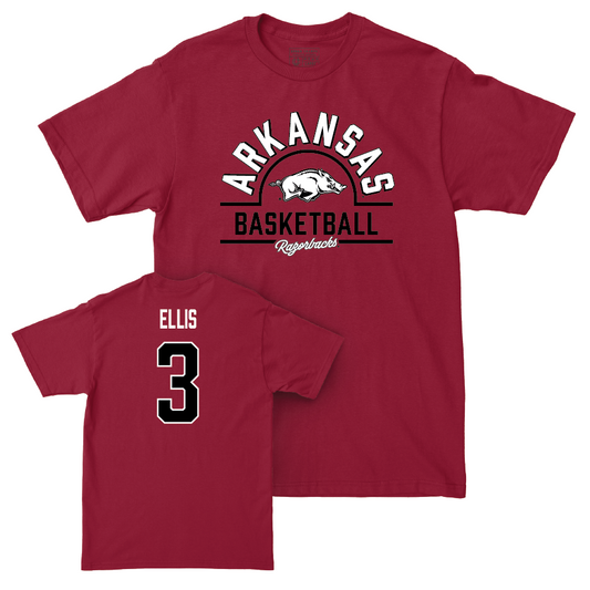 Arkansas Men's Basketball Cardinal Arch Tee - El Ellis Small