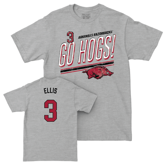Arkansas Men's Basketball Sport Grey Hogs Tee - El Ellis Small