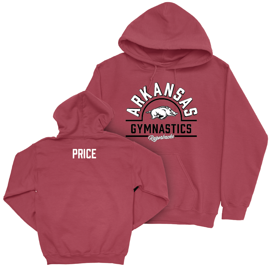 Arkansas Women's Gymnastics Cardinal Arch Hoodie - Frankie Price Youth Small