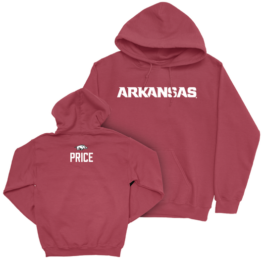 Arkansas Women's Gymnastics Cardinal Wordmark Hoodie - Frankie Price Youth Small