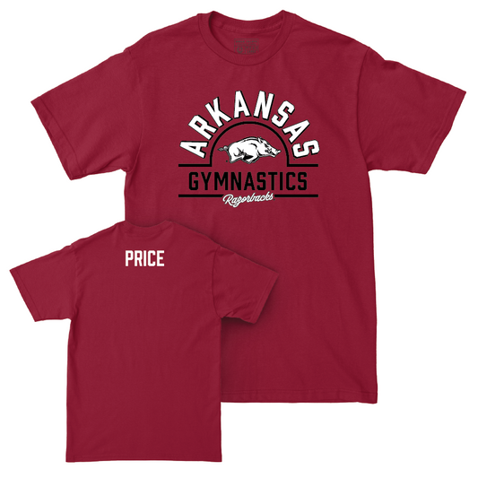 Arkansas Women's Gymnastics Cardinal Arch Tee - Frankie Price Youth Small