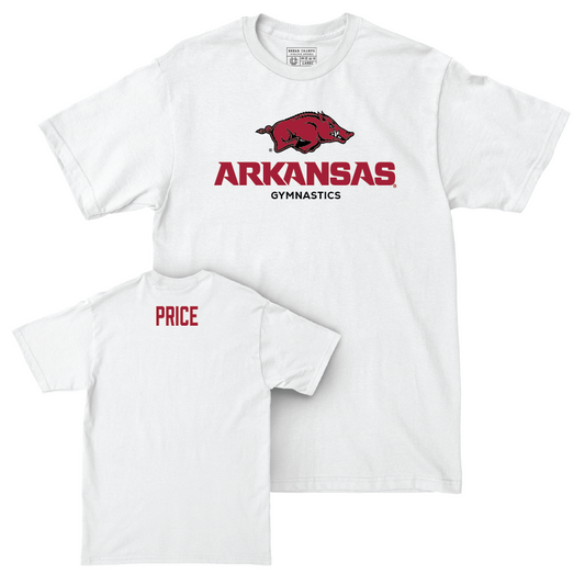 Arkansas Women's Gymnastics White Classic Comfort Colors Tee - Frankie Price Youth Small