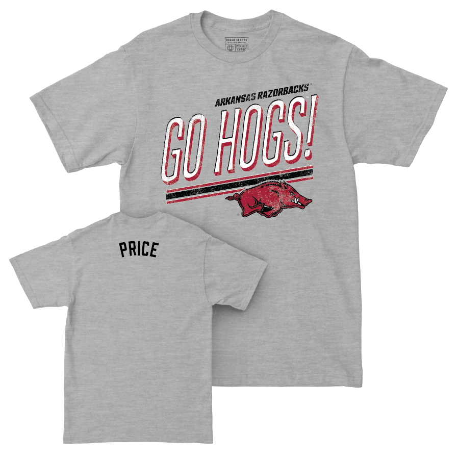 Arkansas Women's Gymnastics Sport Grey Hogs Tee - Frankie Price Youth Small