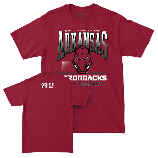 Arkansas Women's Gymnastics Cardinal Staple Tee - Frankie Price Youth Small