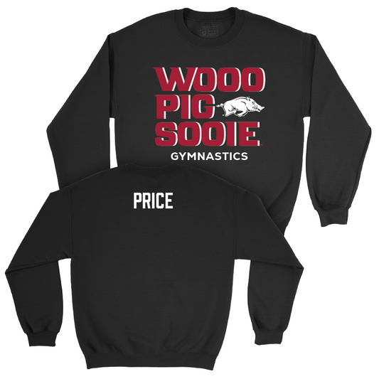 Arkansas Women's Gymnastics Black Woo Pig Crew - Frankie Price Youth Small