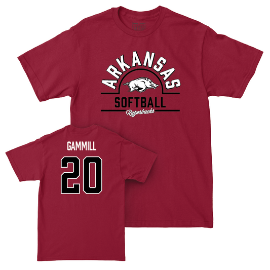 Arkansas Softball Cardinal Arch Tee - Hannah Gammill Youth Small