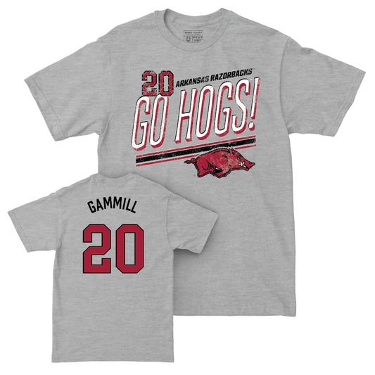 Arkansas Softball Sport Grey Hogs Tee - Hannah Gammill Youth Small