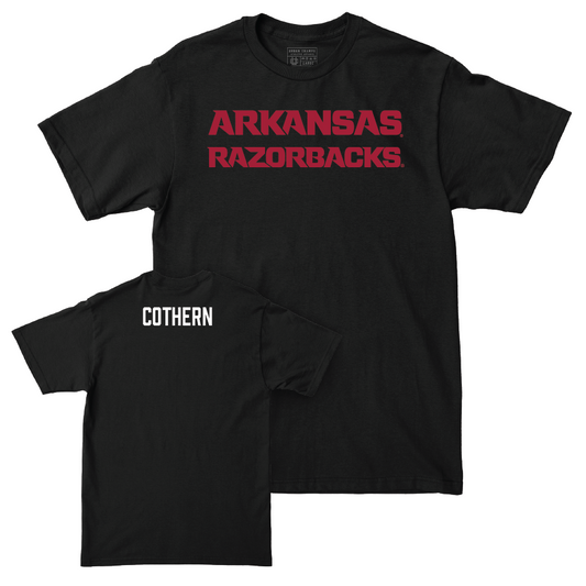 Arkansas Women's Swim & Dive Black Player Tee - Isabella Cothern Youth Small