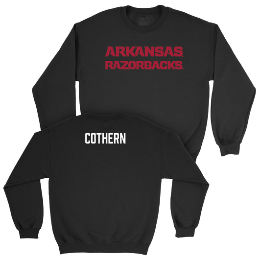 Arkansas Women's Swim & Dive Black Player Crew - Isabella Cothern Youth Small