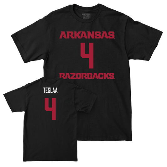 Arkansas Football Black Player Tee - Isaac TeSlaa Small