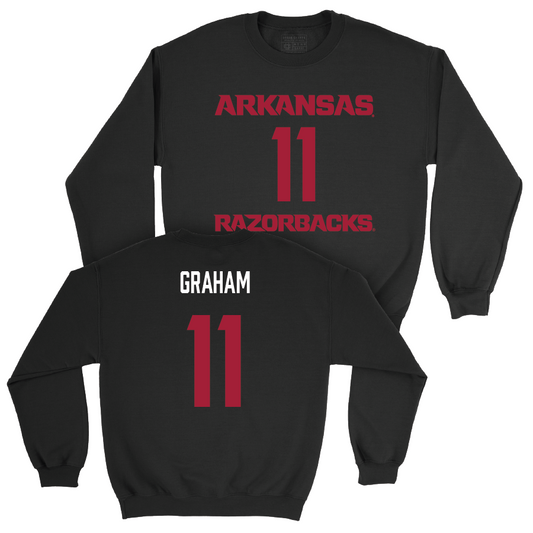 Arkansas Men's Basketball Black Player Crew - Jalen Graham Youth Small