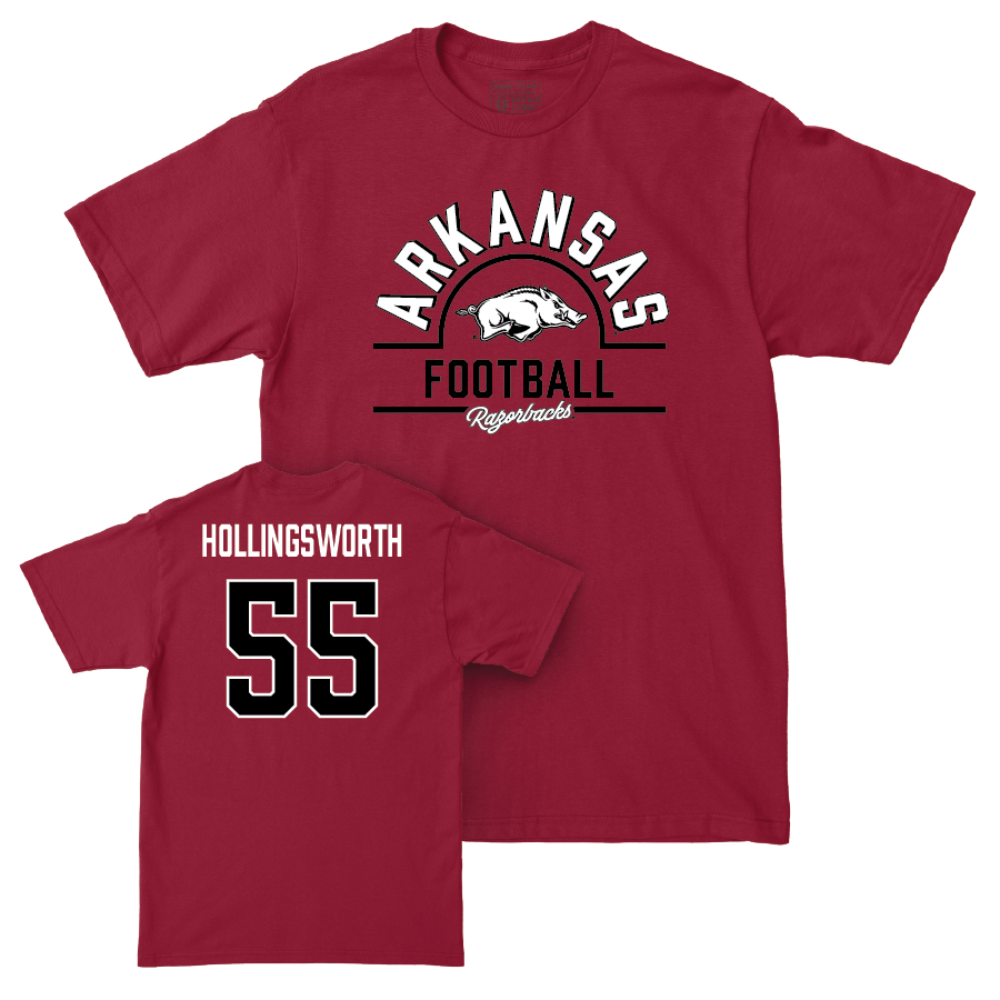 Arkansas Football Cardinal Arch Tee - JJ Hollingsworth Youth Small