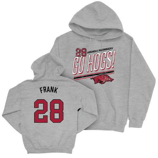 Arkansas Baseball Sport Grey Hogs Hoodie - Koty Frank Youth Small