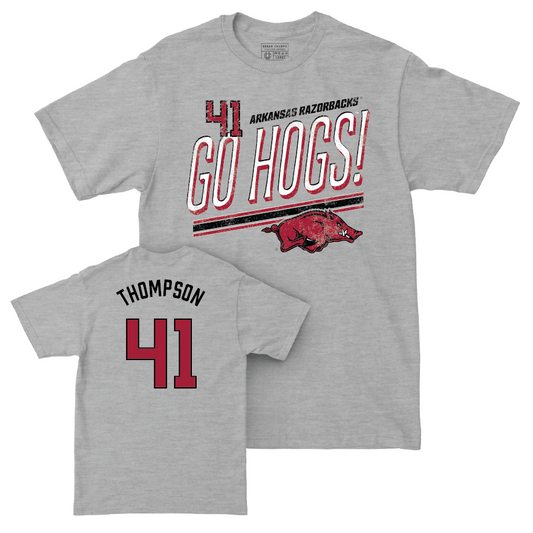 Arkansas Football Sport Grey Hogs Tee - Kyle Thompson Small