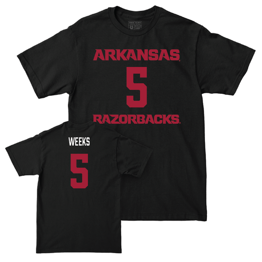 Arkansas Women's Volleyball Black Player Tee - Kylie Weeks Small