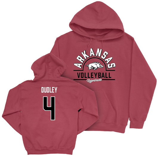 Arkansas Women's Volleyball Cardinal Arch Hoodie - Lily Dudley Youth Small