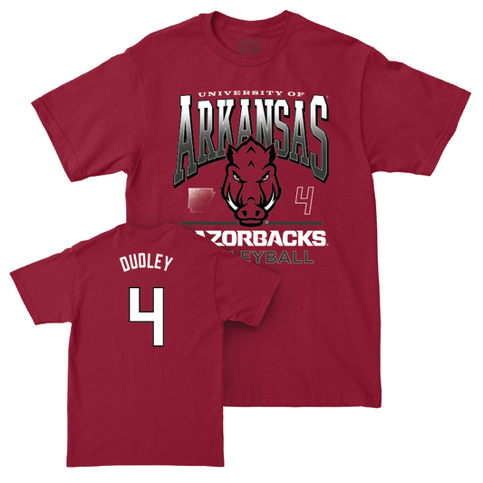 Arkansas Women's Volleyball Cardinal Staple Tee - Lily Dudley Youth Small