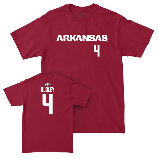 Arkansas Women's Volleyball Cardinal Wordmark Tee - Lily Dudley Youth Small