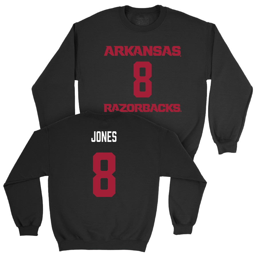 Arkansas Women's Volleyball Black Player Crew - Logan Jones Youth Small