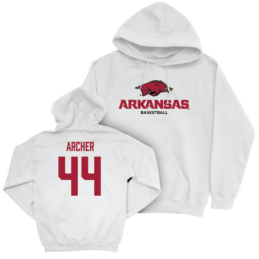 Arkansas Women's Basketball White Classic Hoodie - Maryn Archer Youth Small
