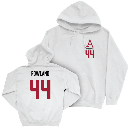 Arkansas Baseball White Hoodie - Parker Rowland Youth Small