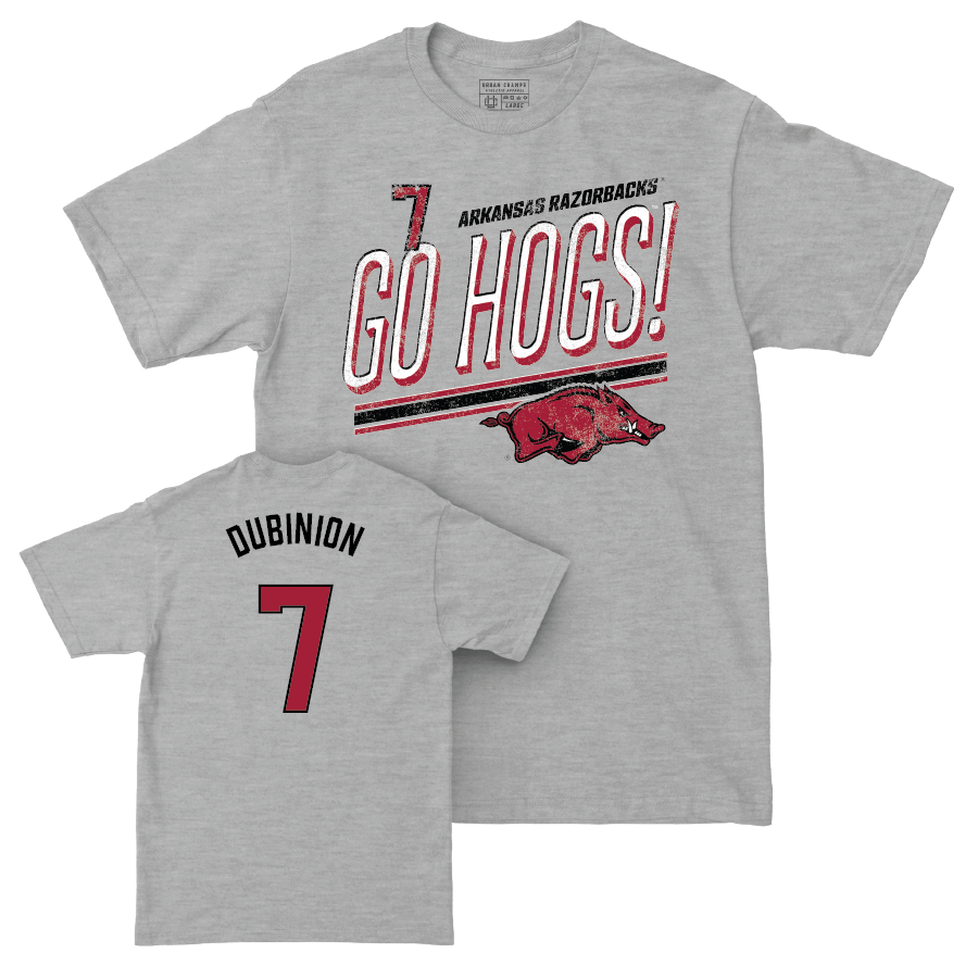 Arkansas Football Sport Grey Hogs Tee - Rashod Dubinion Youth Small