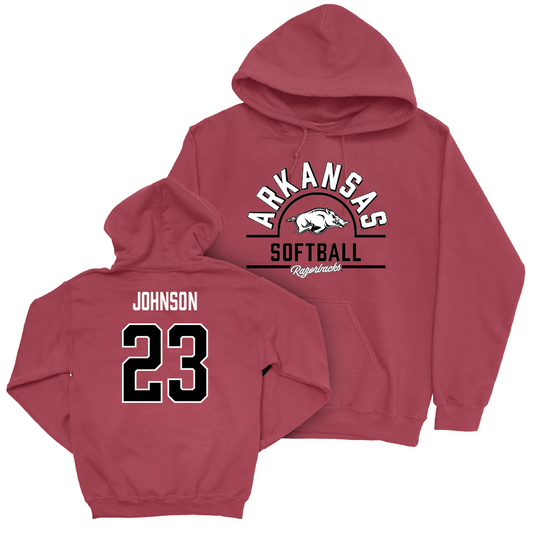 Arkansas Softball Cardinal Arch Hoodie - Reagan Johnson Youth Small