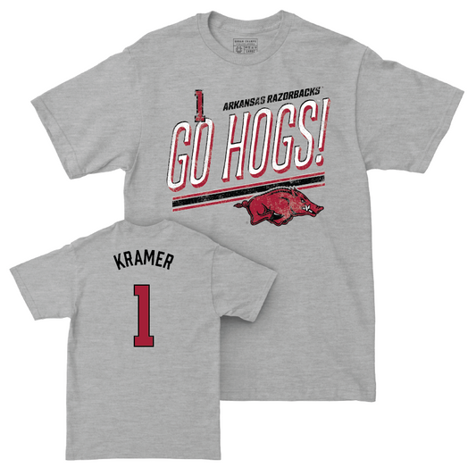 Arkansas Softball Sport Grey Hogs Tee - Raigan Kramer Youth Small