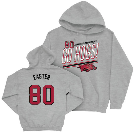 Arkansas Football Sport Grey Hogs Hoodie - Shamar Easter Youth Small