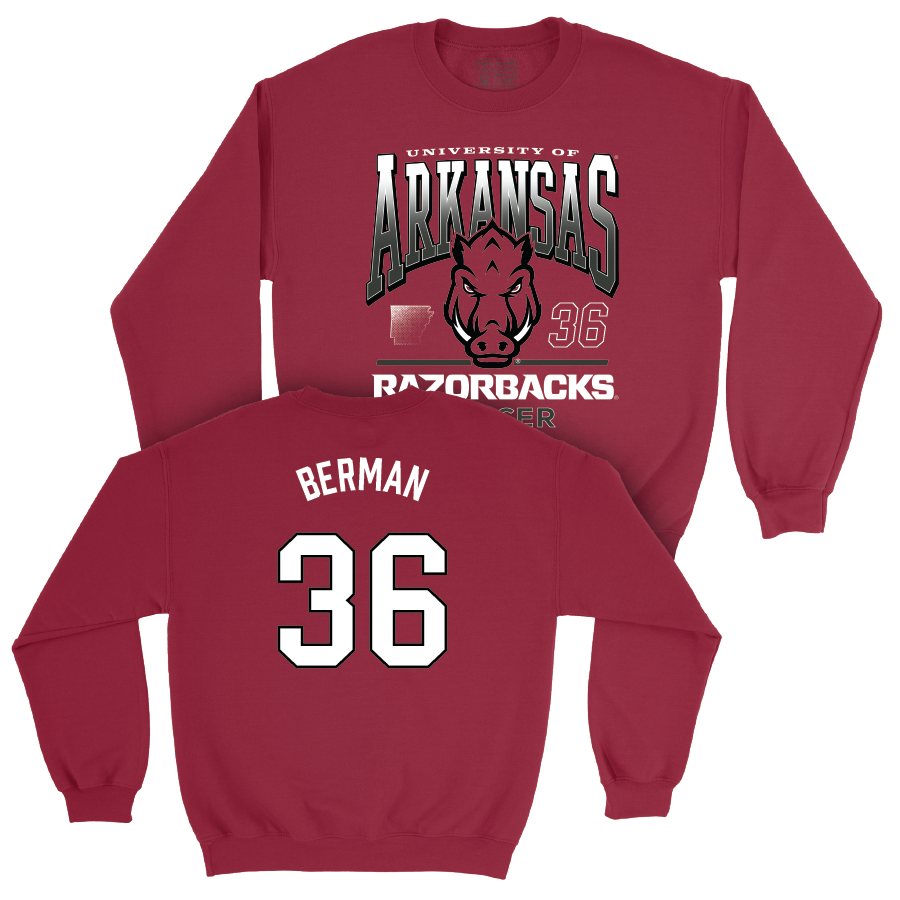 Arkansas Women's Soccer Cardinal Staple Crew - Taylor Berman Youth Small