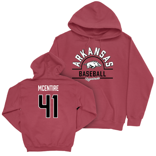 Arkansas Baseball Cardinal Arch Hoodie - Will McEntire Youth Small