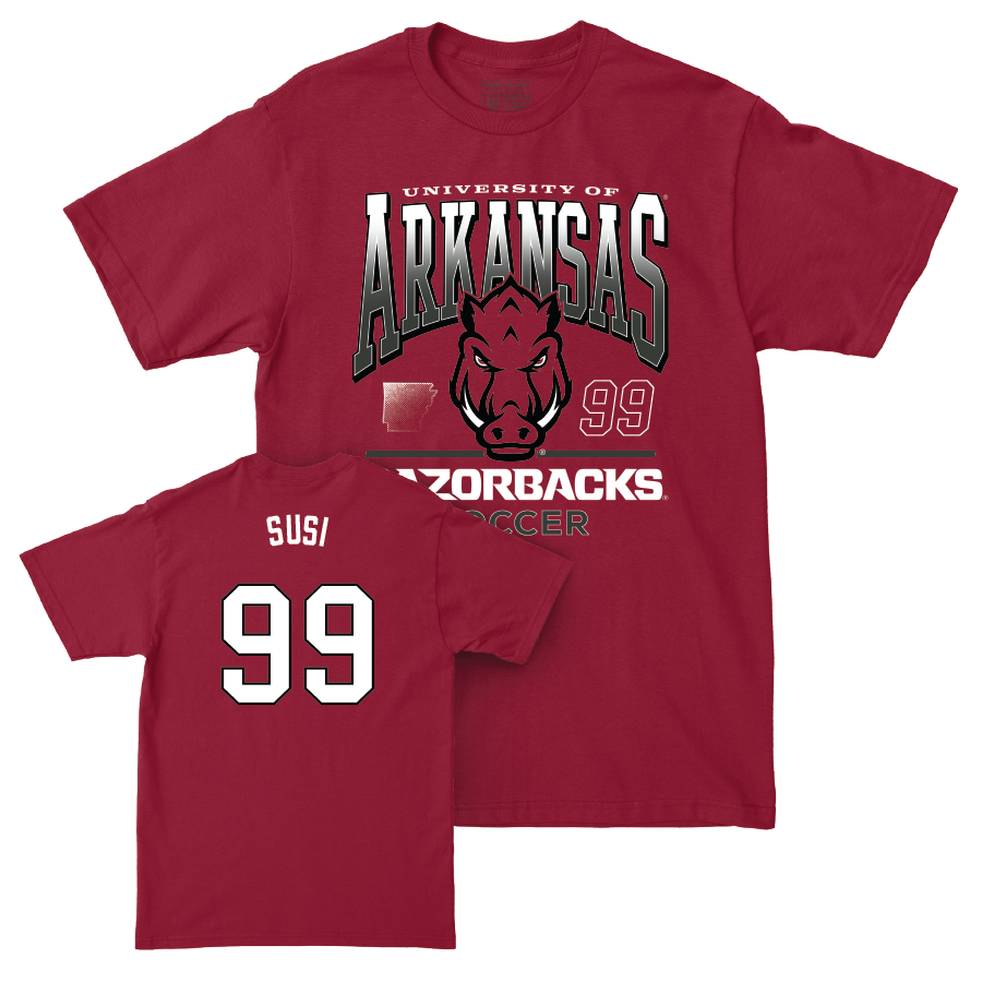 Arkansas Women's Soccer Cardinal Staple Tee - Zoe Susi Small