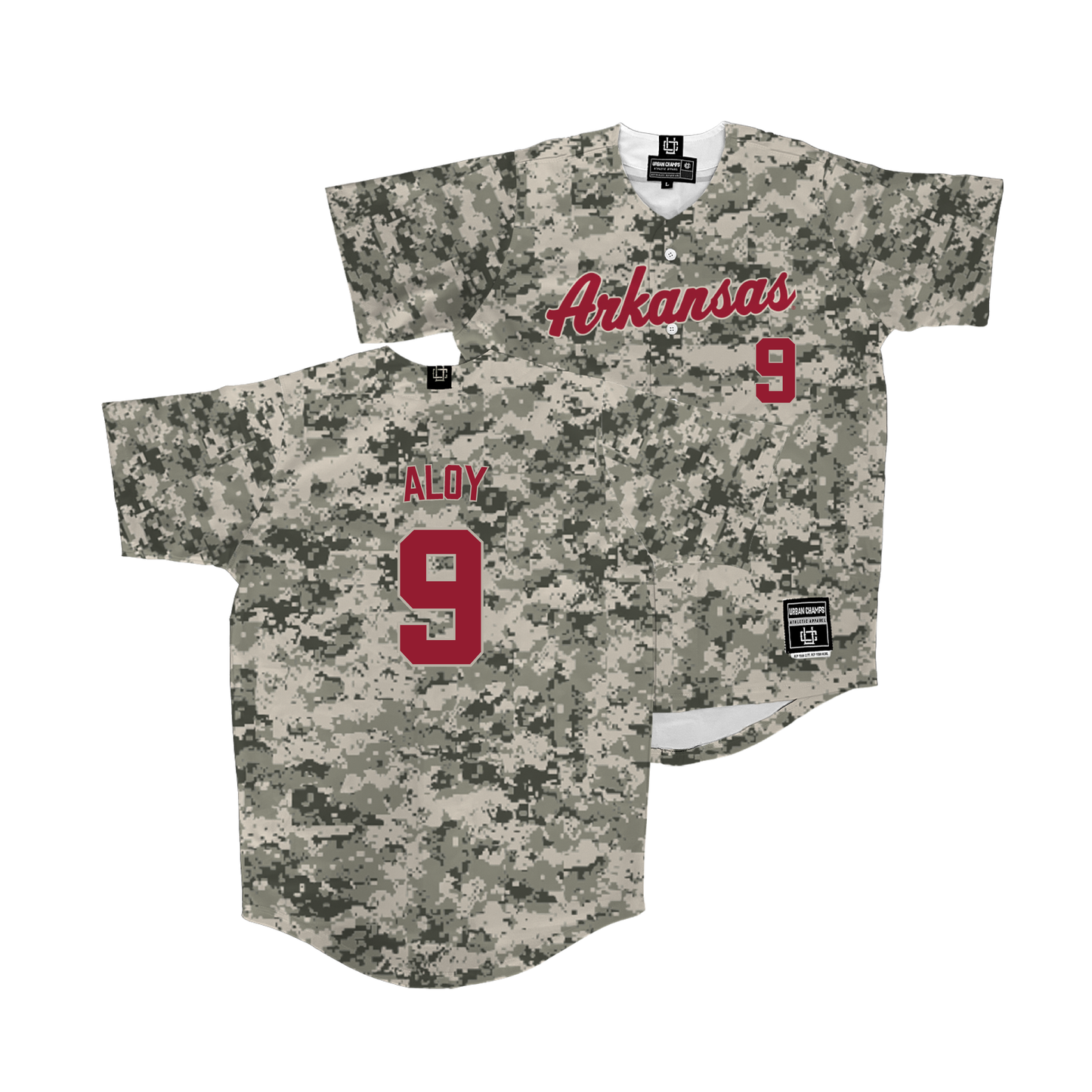 Arkansas Baseball Camo Jersey - Wehiwa Aloy | #9