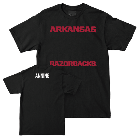 Arkansas Women's Track & Field Black Player Tee  - Amber Anning