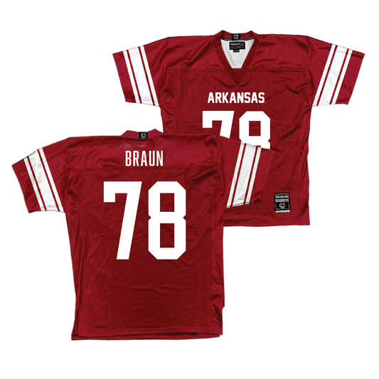 Arkansas Football Cardinal Jersey - Joshua Braun