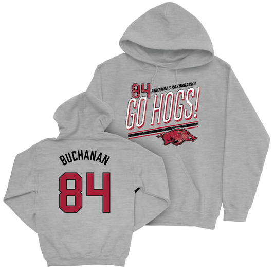 Arkansas Football Sport Grey Hogs Hoodie    - Luke Buchanan