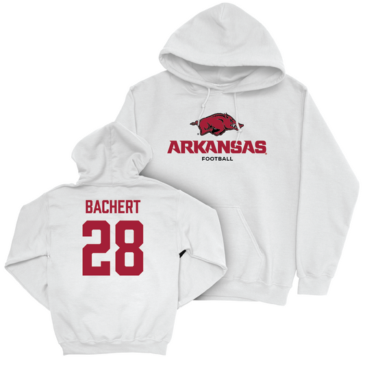 Arkansas Football White Classic Hoodie    - Jezreel Bachert